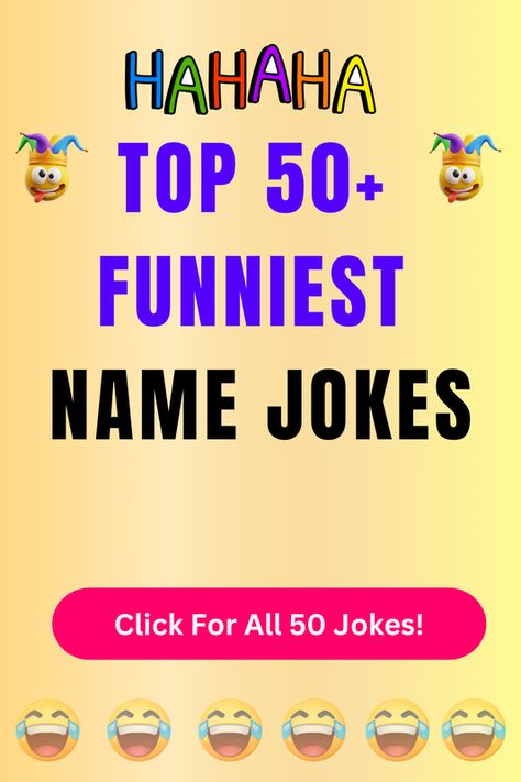 Check Out The Top 50+ Funny Name Jokes And Puns. Click For All 50+ Hilarious Name Jokes! Funny Name Generator Hilarious Laughing, Funny Name Generator, Husband Wife Jokes, Jokes And Puns, Funny Marriage, Jokes Hilarious, Negative Numbers, Hilarious Jokes, Wife Jokes