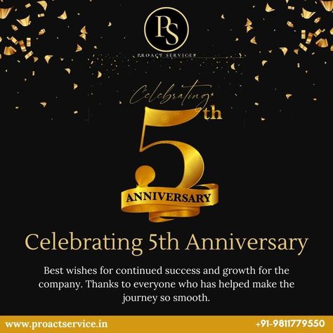 ⭐Greetings and many thanks to everyone who has contributed to our success during the past five years. We are celebrating our 5th Anniversary and wish continued success to our company.‼️ Contact us for more info: 👇 📞 +91-9811779550 📧 sales@proactservice.in #proact #proactservice #5thanniversary #anniversary2022 #noida #wishes #anniversarywishes Facilities Management, Company Anniversary, Anniversary Greetings, Happy Birthday Lettering, Birthday Letters, Facility Management, Thanks To Everyone, 5th Anniversary, Delhi Ncr