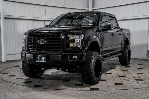 2015 Ford F150 equipped with a Fabtech 6" Lift Kit Ford F50, Black F150, Ford F150 Lifted, Ford Raptor Truck, Ford F150 Custom, Ford F150 Fx4, Ford Transit Camper, Ford F150 Xlt, Ford Trucks F150