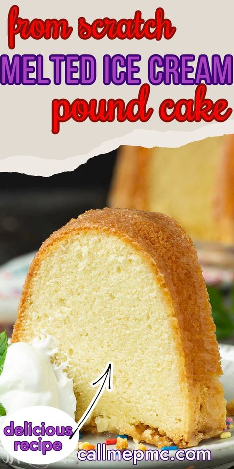 FROM SCRATCH MELTED VANILLA ICE CREAM POUND CAKE Walmart Recipes, Homemade Pound Cake, Ice Cream Videos, Creaming Method, Sour Cream Pound Cake, Cream Cheese Pound Cake, Pound Cakes, Pound Cake Recipes, Moist Cakes