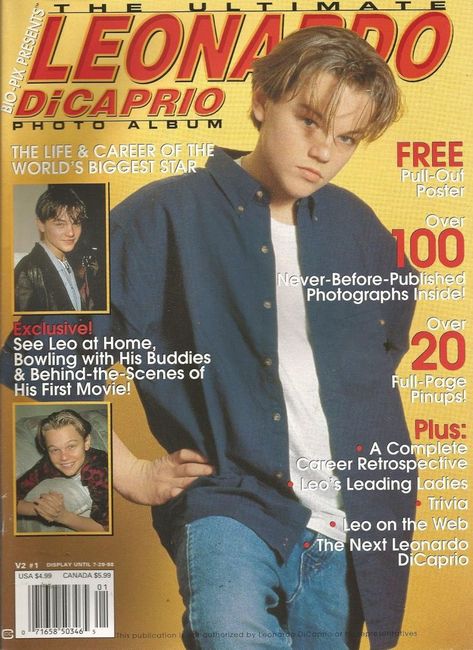 2000s Posters, 2000s Magazines, Leonard Dicaprio, Wow Photo, Leonardo Dicaprio 90s, Y2k Posters, Young Leonardo Dicaprio, Leo Dicaprio, Picture Collage Wall