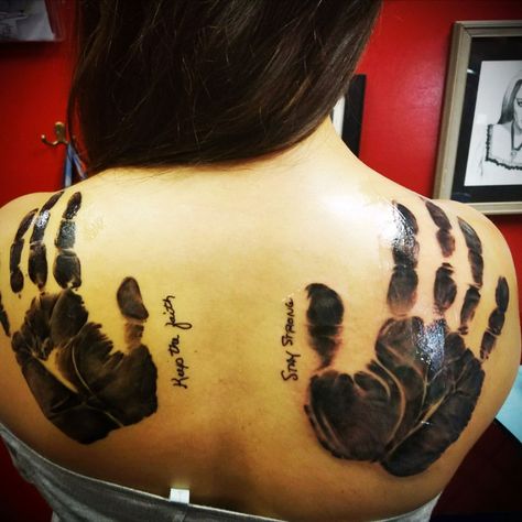 Tattoo uploaded by Anne Vassas • Parents handprints Handprint Tattoo, Liverpool Tattoo, Los Angeles Tattoo, Miami Tattoo, Explore Tattoo, City Tattoo, London Tattoo, Chest Tattoo Men, Memorial Tattoos