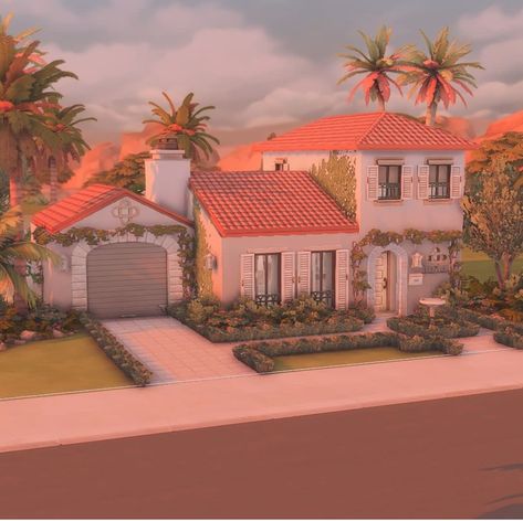 Oasis Springs Family Home, Sims 4 Oasis Springs House Layout, Sims Oasis Springs House, Sims 4 Oasis Springs House Ideas, Tartosa Homes Sims 4, Sims 4 Desert House, Sims 4 Mediterranean House, Sims 4 Oasis Springs House, Sims 4 Oasis Springs