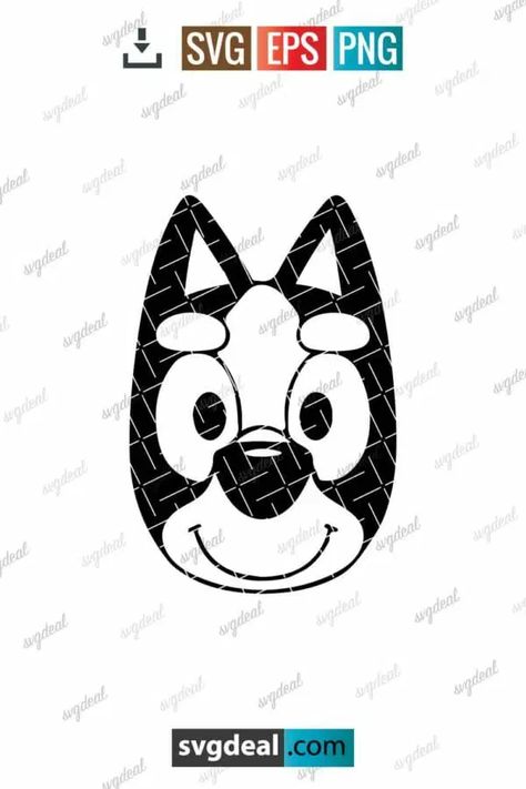 Bluey Face Svg Bluey Svg, Face Outline, Face Template, Svg Ideas, Silhouette Stencil, Fish Bowl, Cricut Projects Vinyl, Start Now, Svg Free