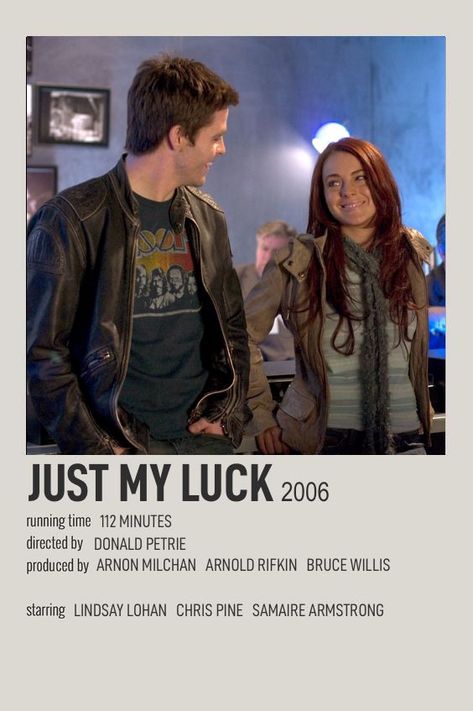 Just My Luck Movie Poster, Just My Luck Movie, Luck Poster, Luck Movie, Movie Tracker, Movies To Watch Teenagers, Just My Luck, Pause Button, Movies For Boys