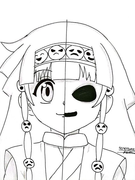 Drawing Alluka\Nanika From Hunter X Hunter Alluka Zoldyck, Hunter Outfit, Eye Drawing Tutorials, Dark Art Drawings, Eye Drawing, Slayer Anime, Leg Tattoos, Hunter X Hunter, Colouring Pages