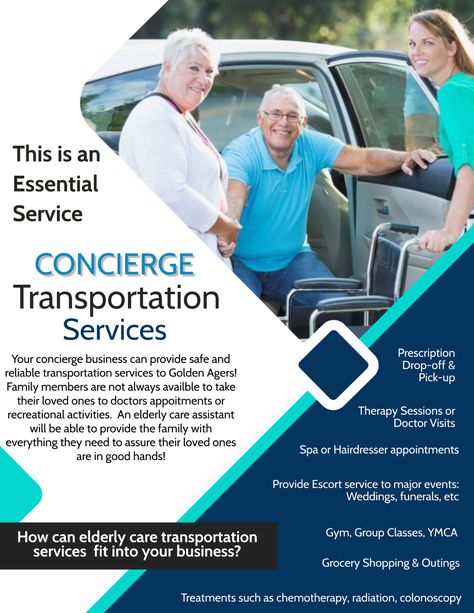 Businesses Start-Up: Non-Medical Transport, Geriatric Concierge, Loud People Quotes, Business Llc, Loud People, Nurse Resume, Medical Transportation, Healthcare Business, I Am A Nurse, Care Management, Assisted Living Facility