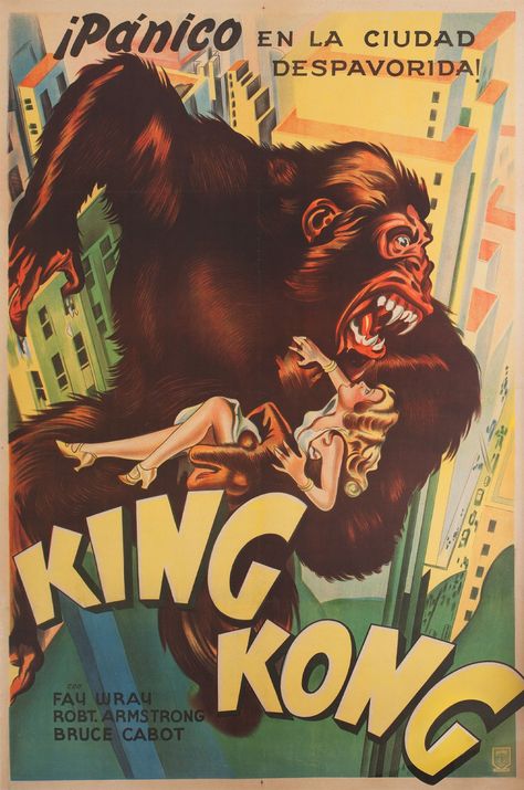 King Kong Movie, King Kong 1933, Movie Wall Art, Great Ape, Movie Prints, Cinema Posters, Film Prints, Movie Buff, Vintage Movie