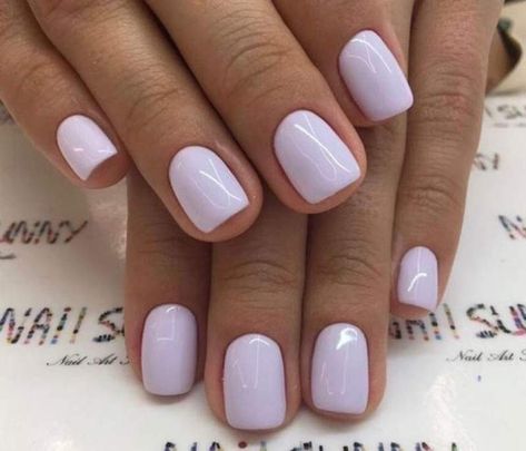 Natural Square Nails, Lavender Nail Polish, Nails Natural, Lavender Nails, Her Nails, Short Acrylic Nails, Artificial Nails, Square Nails, Nail Polish Colors