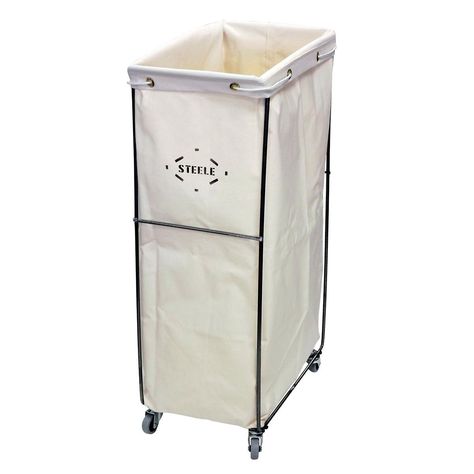 Steele Canvas Natural Sorting Hamper | The Container Store Canvas Laundry Hamper, Steele Canvas, Laundry Cart, Clothes Hamper, Vintage Laundry, Vertical Design, Laundry Room Storage, Laundry Storage, Container Store