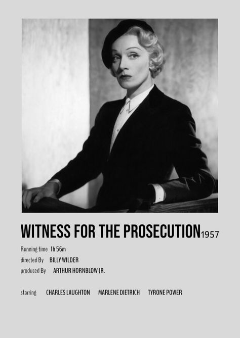 Old Hollywood Movies List, Tv Recommendations, Hollywood Minimalist Posters, 80s Movies Polaroid Poster, Cinema Aesthetic, Movie Recs, 1930 Movie Posters, Witness For The Prosecution, Vintage Films