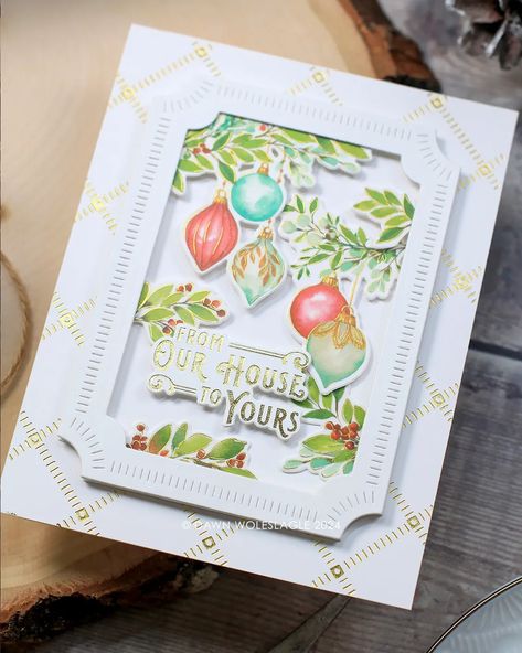 VIDEO: Deck The Halls – My NEW! Collection with Pinkfresh Studio – Wplus9 Design Blog Wash Tape, Washi Tape Cards, Christmas Card Ornaments, Studio Cards, Ornament Card, Gatefold Cards, Pinkfresh Studio, Watercolor Designs, Christmas Card Inspiration