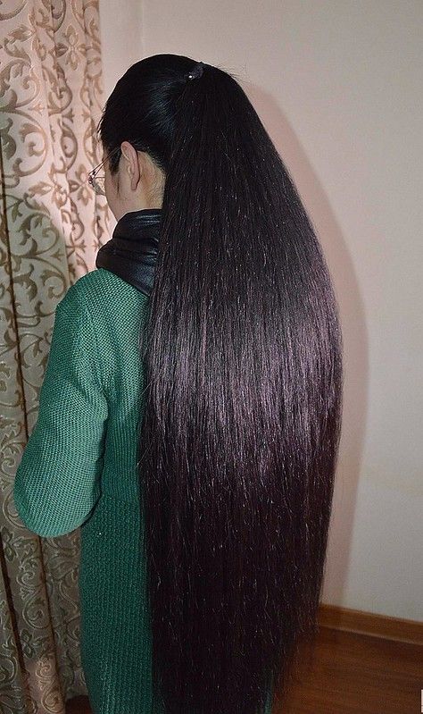 Long Hair One Length, One Length Hair, Asian Long Hair, Ponytails Braids, Huge Hair, Long Shiny Hair, Long Hair Buns, Big Bun Hair, Long Hair Play