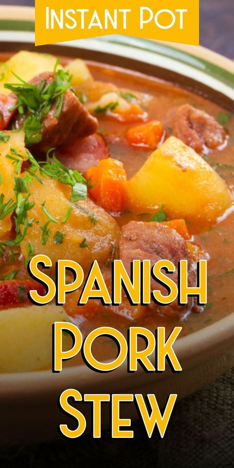 Pork Stew Instant Pot Recipes, Pork Stew Meat Recipes Crock Pot, Crock Pot Pork Stew, Pork Stew Meat Recipes Instant Pot, Spanish Pork Recipes, Pork Stew Meat Recipes Easy, Pork Stew Meat Recipes Slow Cooker, Pork Stew Instant Pot, Easy Pork Stew