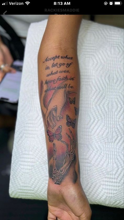 Half Sleeve Tattoos With Meaning, Skeleton Tattoo Ideas Female, Inside Of Forearm Tattoo Women, Tattoo Ideas Four Arm, Cute Sleeves Tattoos For Women, Soul Ties Tattoo Ideas, Tattoos About Strength Sleeve, Word Sleeve Tattoos For Women, Self Love Sleeve Tattoo