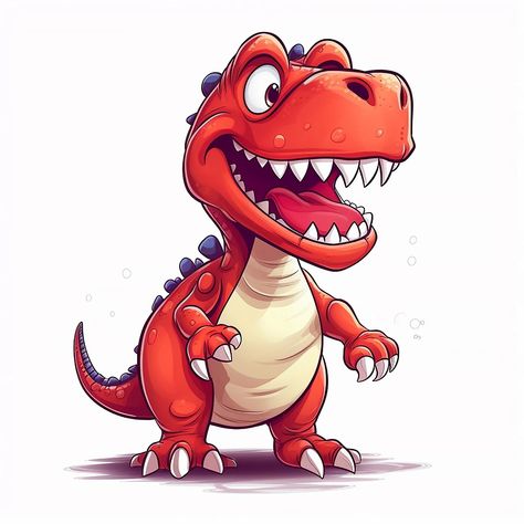 T Rex Cartoon, Dino Drawing, Dinosaur Tattoos, Dinosaur Images, Cartoon Character Tattoos, Dinosaur Drawing, Animal Illustration Art, Arte Van Gogh, Print Design Art