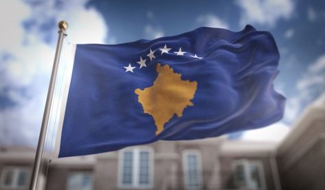 Kosovo flag 3d rendering on blue sky bui... | Premium Photo #Freepik #photo #background #banner #gold #city Kosovo Flag, Brazil Wallpaper, Building Background, Sky Building, Gold City, Dental Office Decor, Anime Backgrounds Wallpapers, Photo Background, Background Banner