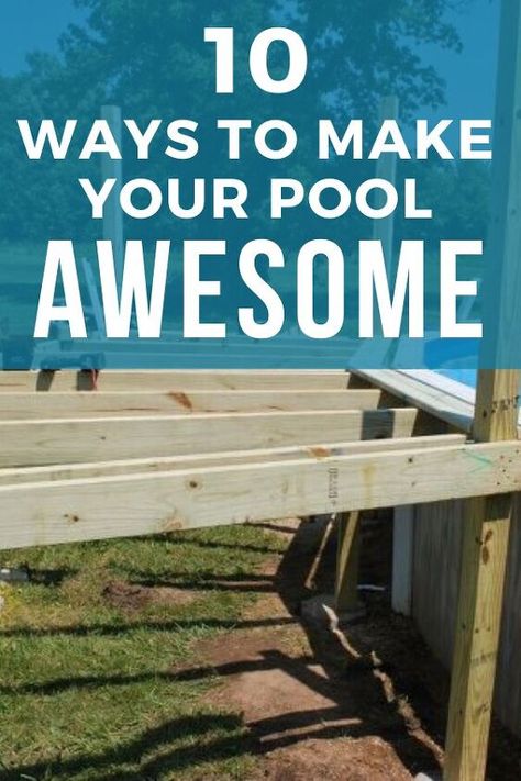 Diy Slide For Above Ground Pool, Diy Pool Stairs, Simple Pool Decks For Above Ground Pools, Homemade Pool Slide, Above Ground Pool Slide Ideas, Pool Slide Ideas, Diy Pool Slide, Pool Slide Diy, Above Ground Pool Stairs