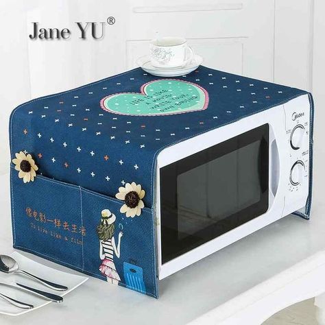 Milk Crate Storage, Kitchen Crafts Diy, Microwave Cover, Sewing Machine Instructions, Mixer Cover, Dress Patterns Diy, Washing Machine Cover, Fabric Crafts Diy, Bantal Sofa