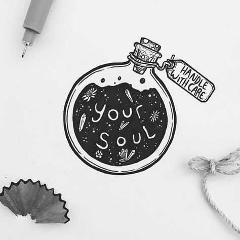 Be kind to yourselves. #soul Cool Easy Drawings, Hipster Tattoo, Citate Harry Potter, Drawing Faces, Drawing Videos, Drawing Tutorials, Fantasy Illustration, Doodle Drawings, Drawing Tips