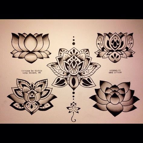 Lotus tattoo flash Mike Attack Richie's Tattoo, long Island, NY E-mail Mikeattacktattoo@gmail.com Instagram @Mikeattack_tattoo Traditional Back Tattoo, Learn To Tattoo, Art Decoration Ideas, Traditional Tattoo Inspiration, Buddha Tattoos, Trending Tattoo, Floral Tattoos, Lily Tattoo, Modern Tattoos