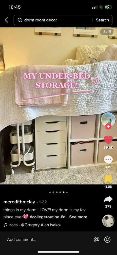 Under The Bed Storage Dorm, Storage Under Dorm Bed, Closet Dorm Organization, College Dorm Under Bed Storage, Storage Ideas For Dorm Rooms, Dorm Storage Under Bed, Dorm Room Storage Under Bed, Under Dorm Bed Storage, Under Bed Storage Dorm