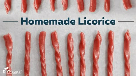 How to Make Licorice: A Simple and Delicious Homemade Licorice Recipe Red Licorice Recipe, Diy Licorice Candy, Homemade Licorice Recipes, How To Make Licorice, Homemade Licorice Candy, Homemade Licorice, Licorice Recipe, Homemade Liquorice, Gluten Free Licorice