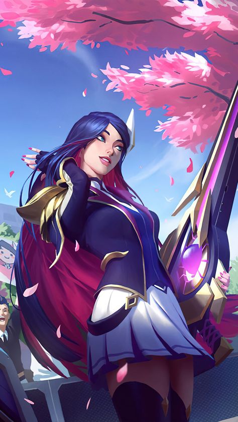 Battle Academia Caitlyn, Battle Academia, Leona League Of Legends, Zed League Of Legends, Kushina Uzumaki, Wallpaper Trends, Lol League Of Legends, Wallpaper Designs, Real Girls