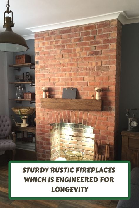 Coloured Brick Fireplace, Small Garden Victorian Terrace, Exposed Brick Fireplace Kitchen, Fireplace Ideas Red Brick, Exposed Brick Wall Fireplace, Small Brick Fireplace Ideas, Exposed Fireplace Living Room, Living Room Brick Wall Fireplace, Living Room Designs Exposed Brick