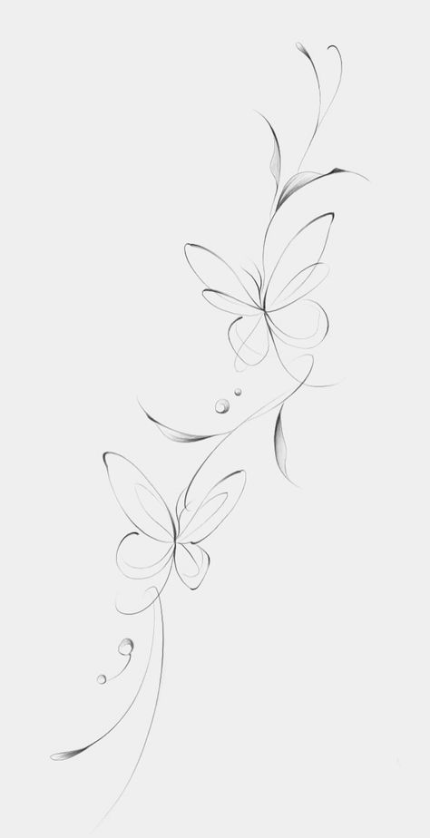 Waist Butterfly Tattoos For Women, Lace Inspired Tattoos, Tattoos Along Hairline, Faith Dragonfly Tattoo, Small Easy To Hide Tattoos, 7 Butterfly Tattoo, Fine Line Tattoo Thigh Women, Butterfly Leaves Tattoo, Women's Neck Tattoo Design