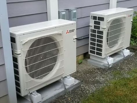 Ductless Heating And Cooling, Split Ac Unit, Wall Mounted Air Conditioner, Diy Air Conditioner, Mini Split Ac, Split System Air Conditioner, Manufactured Home Remodel, Moving To Hawaii, Diy Sliding Barn Door