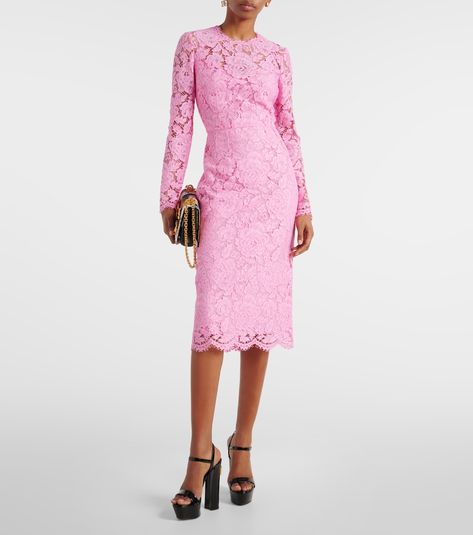 Dress Advertisement, All Shades Of Pink, Gabbana Dress, Beautiful Wardrobe, Alexander Mcqueen Clothing, Red Accessories, Dolce Gabbana Dress, Midi Dress Style, It Is Finished