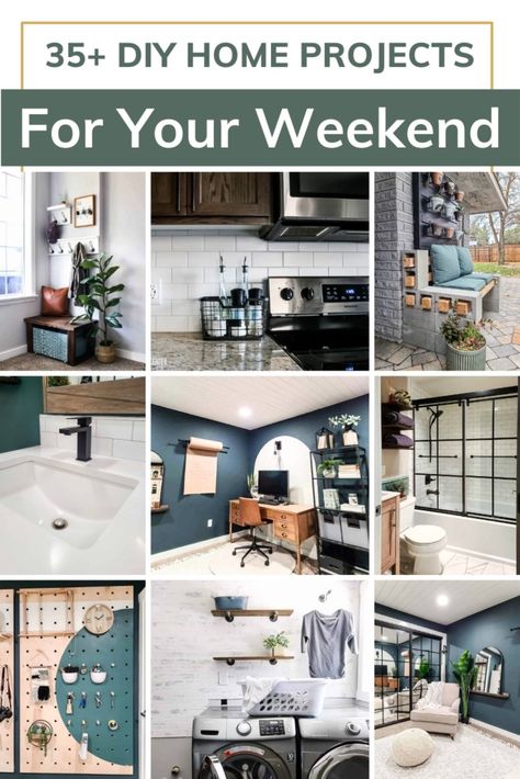 35+ DIY Home Projects You Can Tackle This Weekend - Making Manzanita Easy Home Updates Diy Weekend Projects, Home Updates Diy, Easy Home Updates, Easy Home Updates Diy, Frugal Decor, Home Updates, Diy Home Projects, Weekend Projects, Functional Furniture