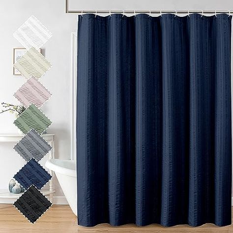 Curtain Closet, Navy Blue Shower Curtain, Closet Curtain, Navy Shower Curtain, Curtains For Bathroom, Blue Shower Curtain, Waffle Weave Shower Curtain, Farmhouse Shower Curtain, Closet Curtains