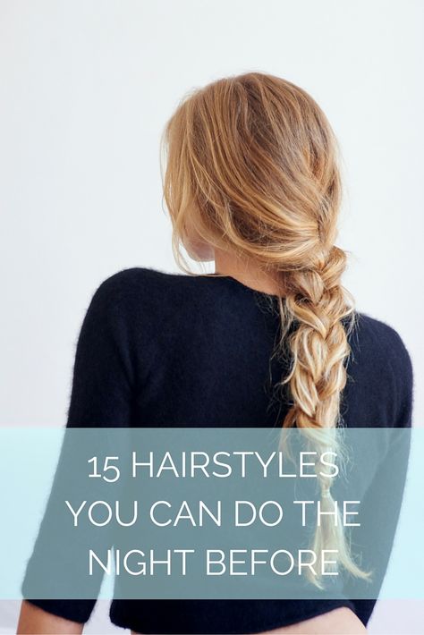 Give yourself a couple extra minutes in bed by styling yourself before bedtime. Check out these 15 hairstyles you can do the night before. Night Before Hairstyles, Hairstyles You Can Sleep In, Cute Hairstyles For Bedtime, Before Bed Hairstyles, Hairstyles Before Bed, Cute Bed Hairstyles, Bedtime Braids, Cute Bedtime Hairstyles, Hairstyles For Bedtime