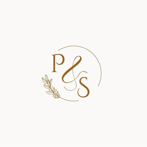 PS initial wedding monogram logo A P Monogram Logo, Wedding Initials Monogram, Initials Logo Design, Wedding Logo Monogram, Wedding Logo Design, Infinity Wedding, Wedding Logo, Wedding Monogram, Wedding Name