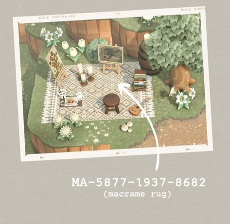 Animal Crossing Inspiration, Cottagecore Rug, Cottage Core Animal Crossing, Cottagecore Animal Crossing, Macrame Rug, Two Paths, Acnh Inspiration, Acnh Cottagecore, Animal Crossing 3ds