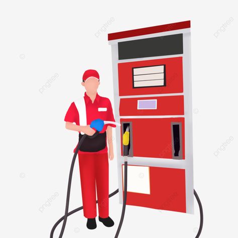 Gas Station Illustration, Spbu Pertamina, Petrol Pump, Station Service, Flyer And Poster Design, Small Drawings, Background Remover, Service Station, Mind Map