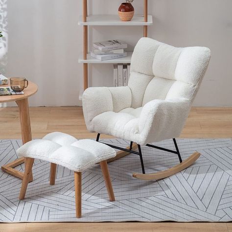 Tufted Rocking Chair, Architectural Perspective, Rocking Chair Pads, Baby Number 3, Armchair Bedroom, Upholstered Rocking Chairs, Sitting Chair, Nursing Chair, Rocking Chair Nursery