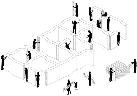 Nomadic Furniture, Emergency House, Floor Plan Symbols, Architecture Design Process, Paper Architecture, Eco Architecture, Gallery Space, Emergency Shelter, Modular Walls