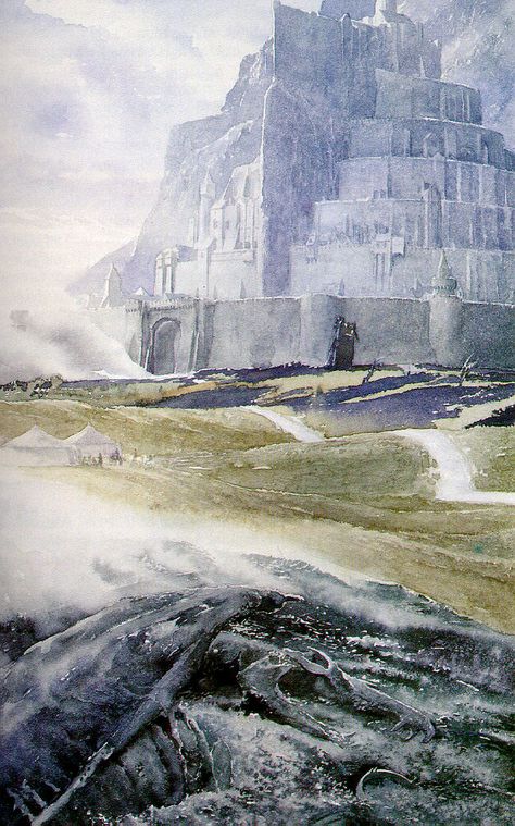 Alan Lee Art, Tolkien Artwork, Tolkien Illustration, Witch King Of Angmar, Minas Tirith, Alan Lee, John Howe, Middle Earth Art, Tolkien Books