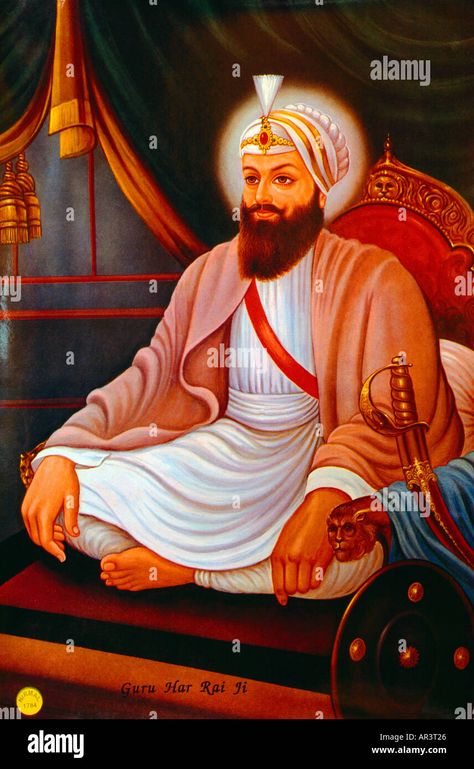 Download this stock image: Guru Har Rai - AR3T26 from Alamy's library of millions of high resolution stock photos, illustrations and vectors. Guru Har Rai Ji, Guru Har Rai Sahib Ji, Guru Wallpaper, Baba Deep Singh Ji, Guru Nanak Photo, Home Screen Wallpaper Hd, Screen Wallpaper Hd, People Faces, Guru Pics