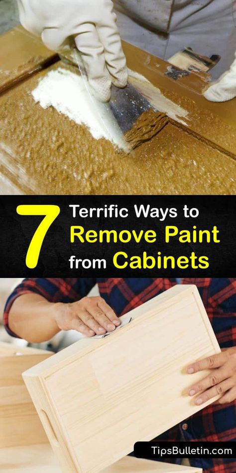 Remove Paint From Cabinets, Removing Paint From Wood, How To Remove Paint, Bathroom Cupboards, Diy Household Cleaners, Cupboard Paint, Remove Paint, Cleaning Cabinets, Remove Acrylics