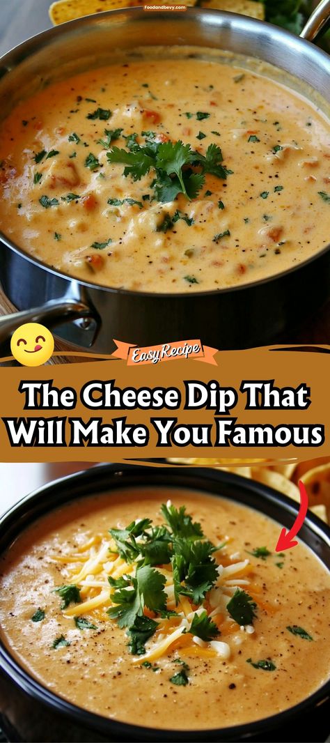 The Cheese Dip That Will Make You Famous Loaded Cheese Dip, Cheese Dip In Oven, Queso Dip Using Velveeta Cheese, Dip For The Stars, Air Fryer Cheese Dip, The Best Dip In The World Recipe, Queso With Cheddar Cheese, Cheez Wiz Dip, Salsaritas Queso Recipe