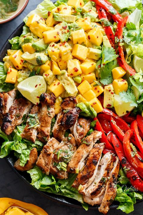 Cilantro Lime Chicken Salad, Lime Chicken Salad, Best Chicken Salad Recipe, Salad With Chicken, Mango Avocado Salsa, Mango Avocado, Cafe Delites, Cilantro Lime Chicken, Chicken Salad Recipe