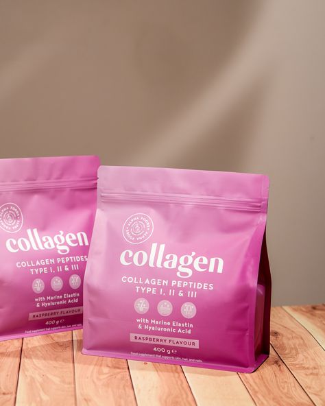 Tailor your packaging content to different seasons and holidays throughout the year. Collagen Packaging Design, Powder Supplement Packaging, Collagen Packaging, Collagen Powder Product Photography, Supplement Branding, Nutrition Supplements Packaging, Collagen Sachet Packaging, Standup Pouch Packaging Design, Sugar Packaging