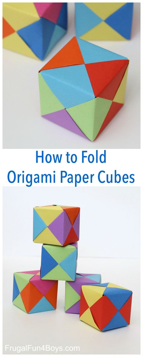 Origami Kutu, Origami Stella, Dragon Origami, Ninja Stars, Easy Origami For Kids, Origami Cube, Simple Origami, Paper Cube, Tutorial Origami