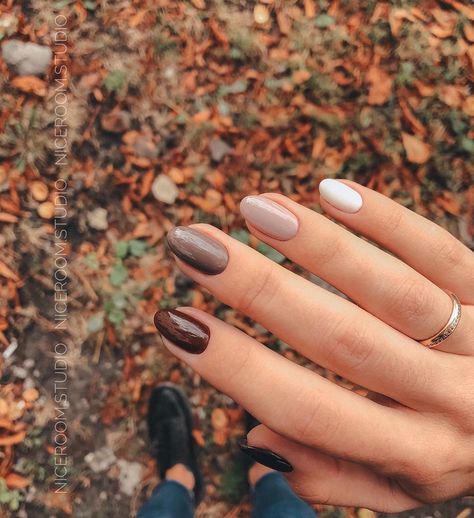 Subtle Fall Nails Short, Fall Gel Nails Matte, Autunum Nails, Simple Fall Gel Nails, Autumn Color Nails, Solid Fall Nails, Autumn Gel Nails Short, Atum Nails, Autumn Short Nails