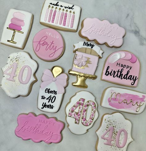 Where our Fabulous 40s at! 💖  #40thbirthdaycookies #kupcakekitchen #customcookies #wantcake #40thbirthdaygift #birthdayideas #birthdaypartyideas #birthdayinspiration #cookiedesign #cookieinspo #cookiegifts #cookielove #cookielovers #cookielife #cookieporn #cookielover #designercookies #bestcookiesever #birthdaycookies #santaclarita #santaclaritavalley Birthday Cookies Women, 40th Birthday Cookies Women, 40th Birthday Cookies, Best Cookies Ever, Happy 40th, Happy 40th Birthday, Santa Clarita, Cookie Gifts, 40th Birthday Gifts