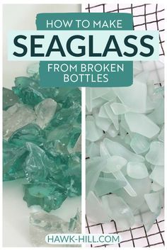 How To Make Sea Glass Diy Without Rock Tumbler, Making Sea Glass In A Rock Tumbler, Tumbled Glass Projects, Sea Glass Jewelry Diy, Broken Glass Crafts, Sea Glass Diy, Sea Glass Art Projects, Broken Bottle, Rock Tumbler